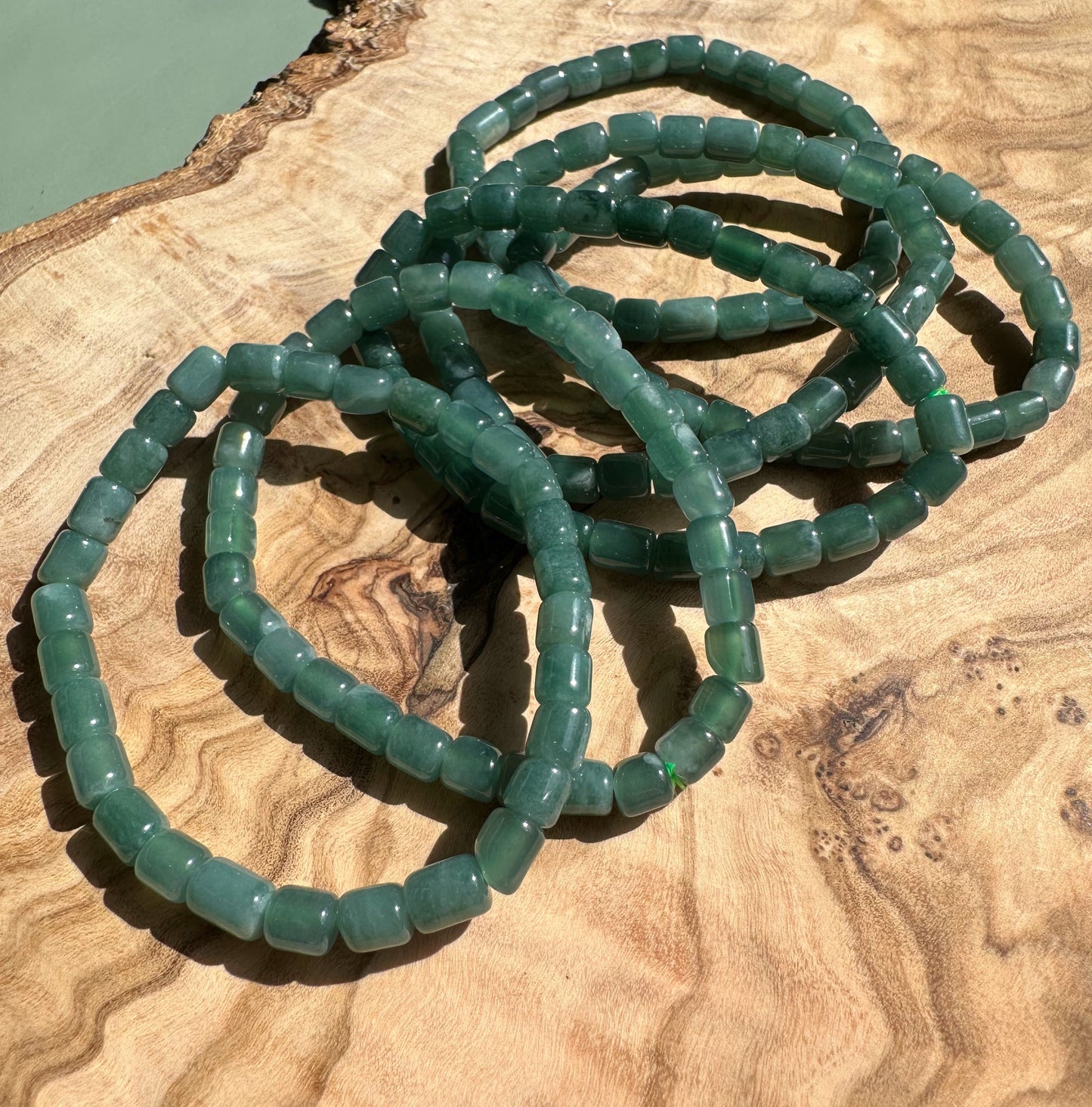 Guatemalan Jadeite Column Bead Bracelet
