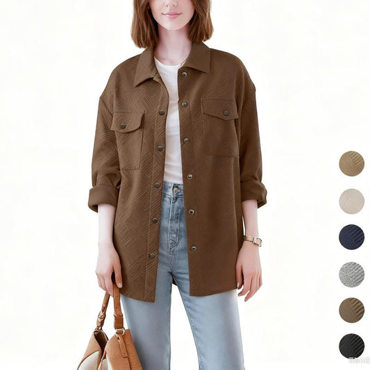 Live Women'S Flannel Shacket Jacket with Pockets Casual Fall Coat Long Sleeve Button down Collared Winter Clothes Fit Chic Outfits
