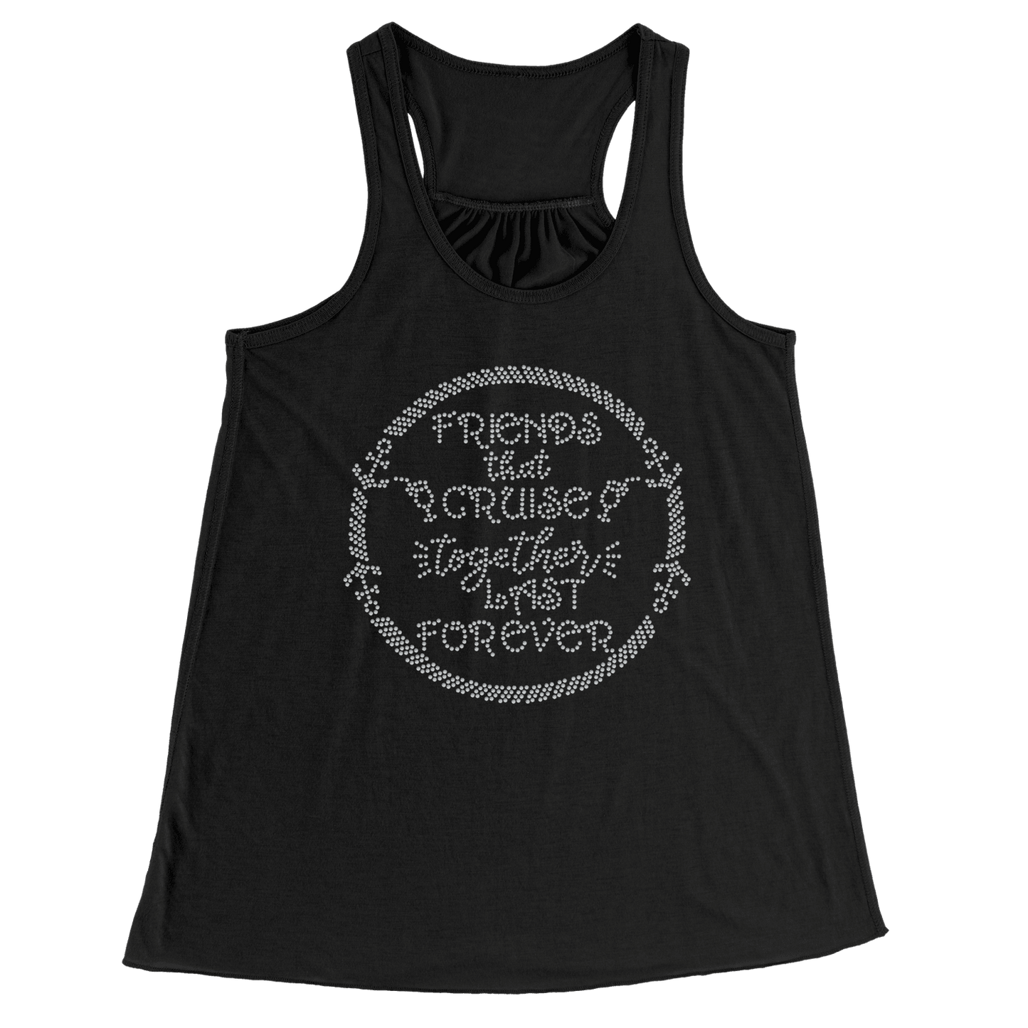 Rhinestone Cruising Tee Shirt Crew Neck, V Neck, Tank Top