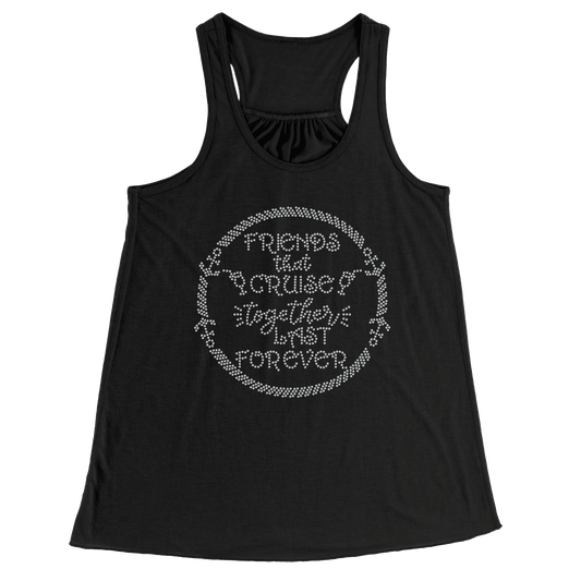 Rhinestone Cruising Tee Shirt Crew Neck, V Neck, Tank Top