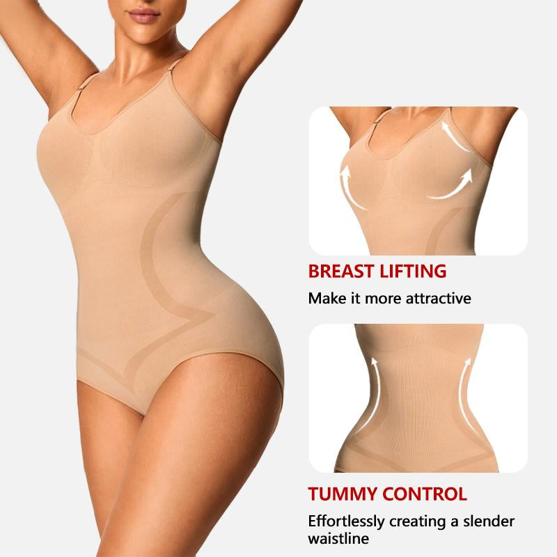 VVL Fallfreshness Women'S Seamless round Neck Shapewear Basic Comfortable Sleeveless Tummy Control and Butt Lifting Shapewear for Daily
