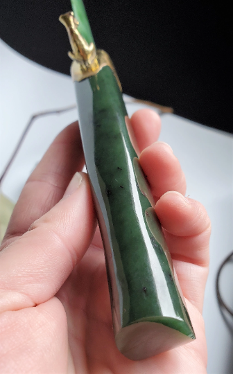 Siberian Nephrite Jade Knife, 10.25 inches