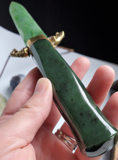 Siberian Nephrite Jade Knife, 10.25 inches