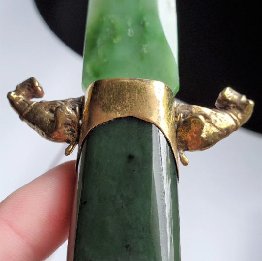 Siberian Nephrite Jade Knife, 10.25 inches