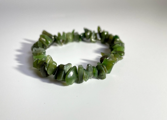 Chip Bead Bracelet, Nephrite Jade