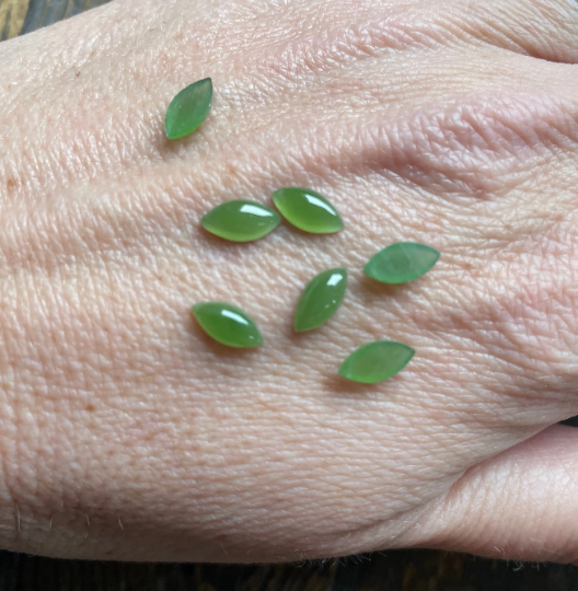 Nephrite Jade Navette Cabochon, Available in 3 sizes - Sold Individually
