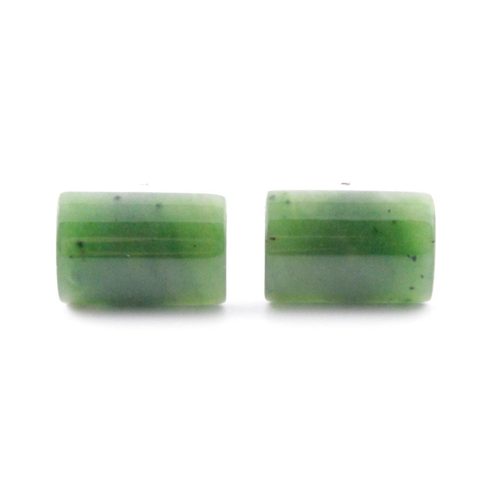 Jade Cufflinks, 0005-1 Sterling Silver