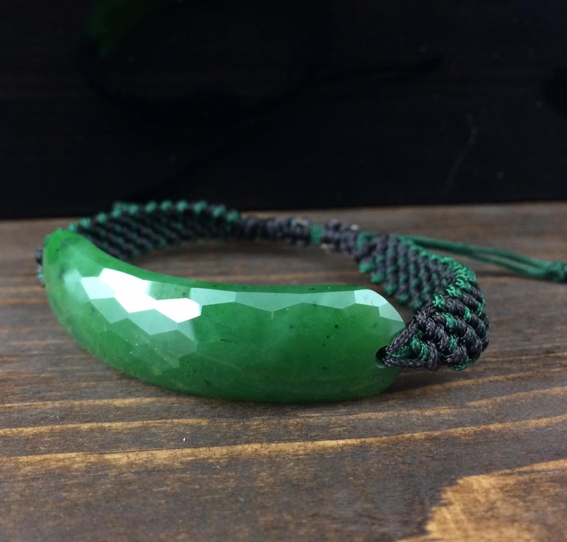 Faceted Jade Bracelet