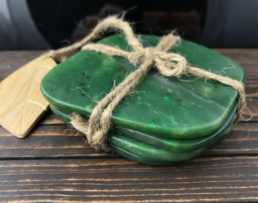 Jade Coasters, Set of 4