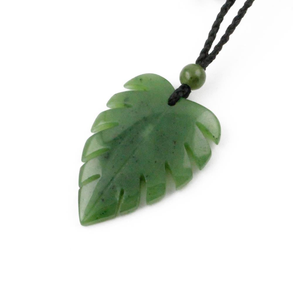 Jade Monstera Leaf Pendant