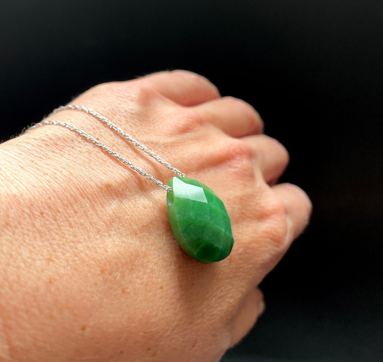 Faceted Teardrop Pendant 17*22mm