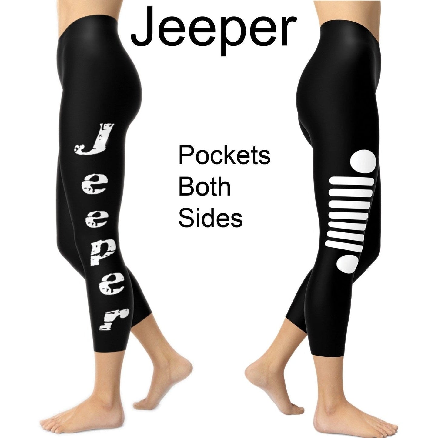 Jeeper Jeep Grill Black and White and Pockets