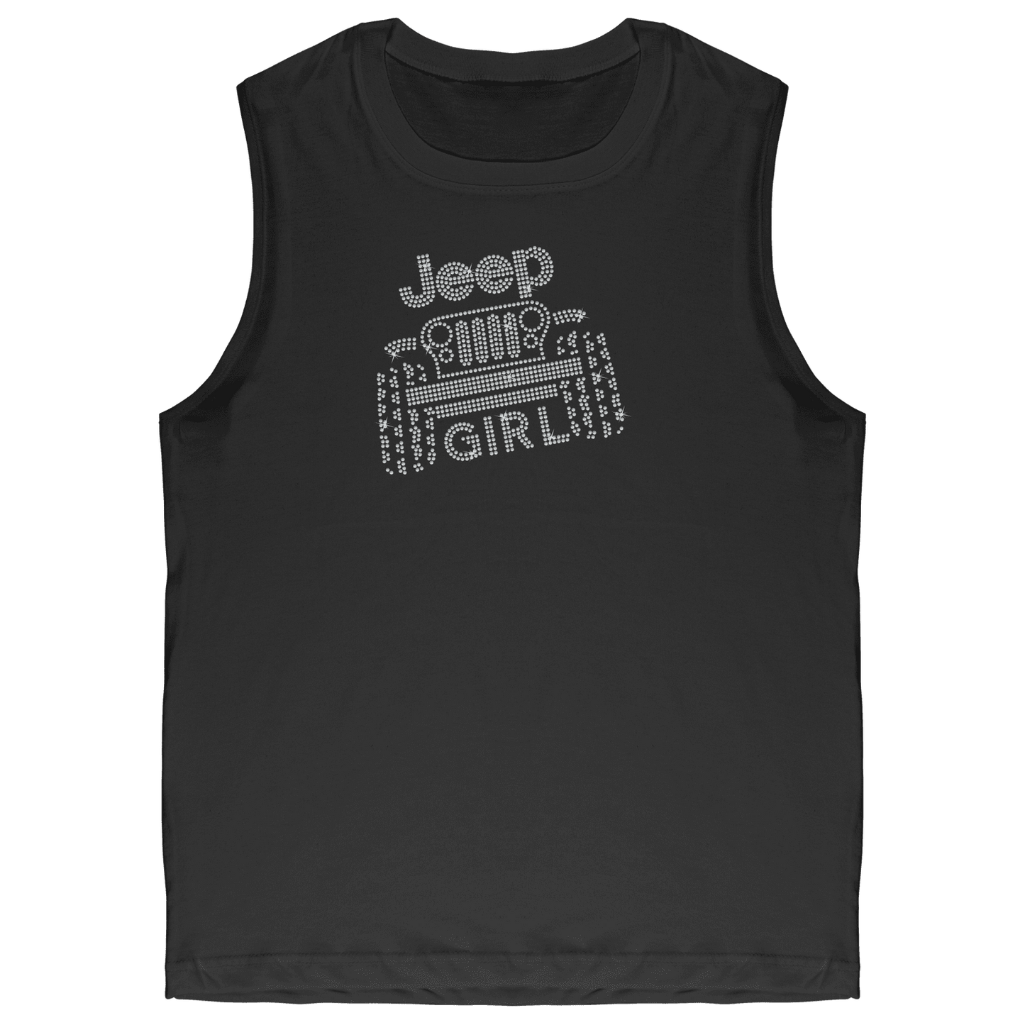 Rhinestone Offroad Jeeper Girl Shirt Crew Neck, V Neck, Tank Top