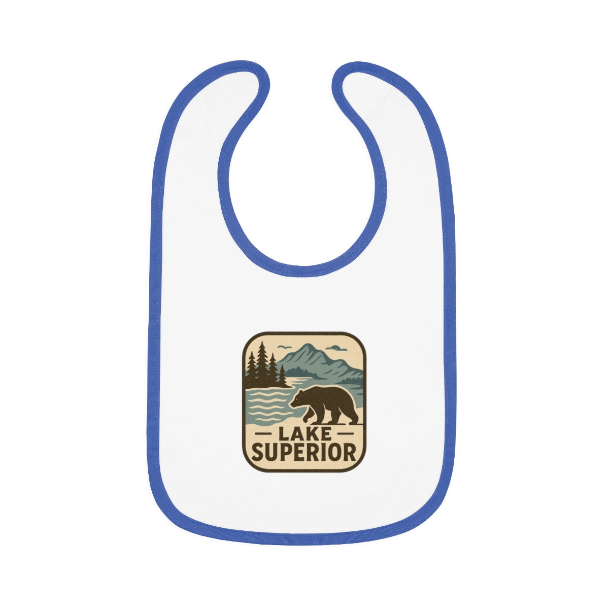Lake Superior Baby Contrast Trim Jersey Bib