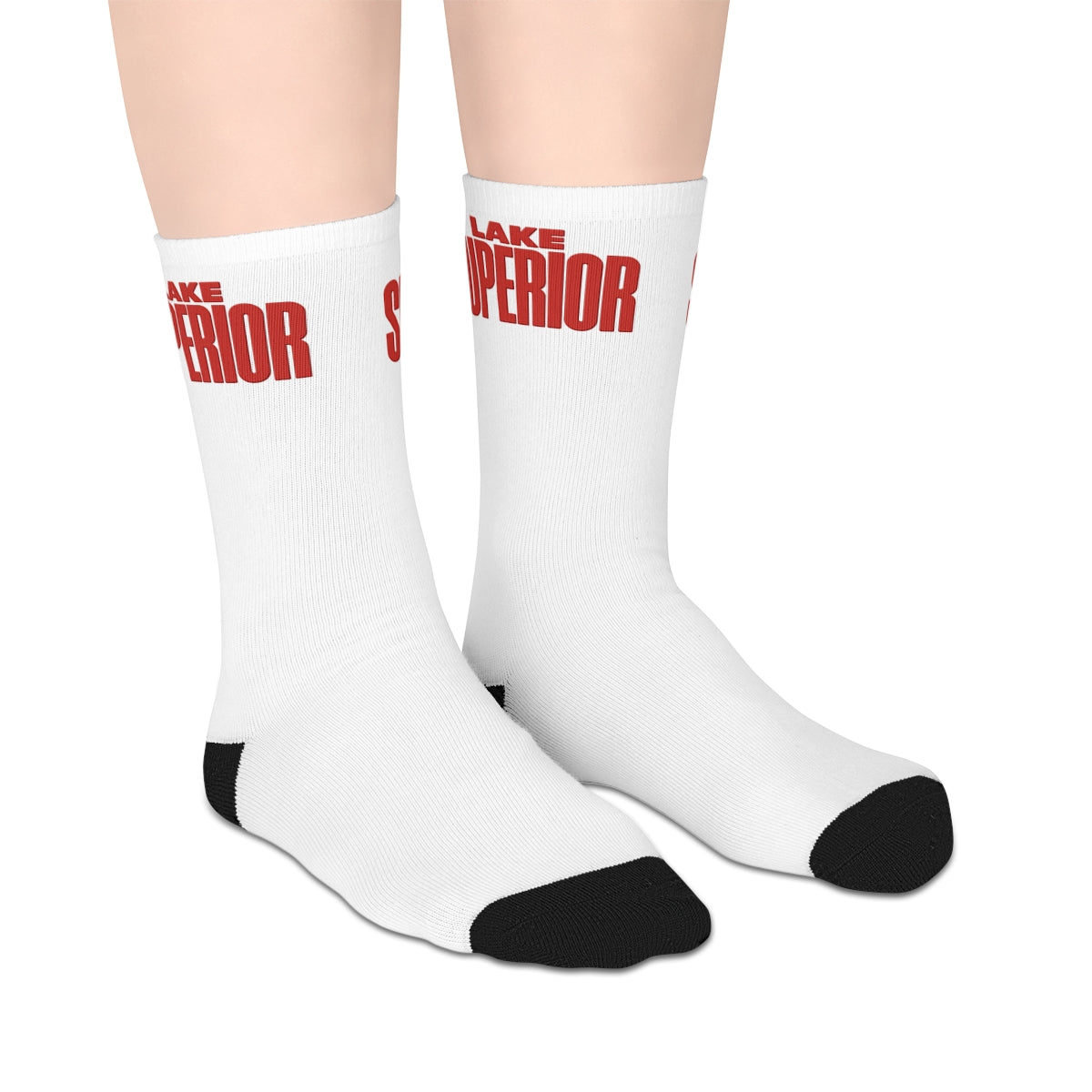 Lake Superior Cool Casual Mid-length Socks | Fun Lifestyle Gift, Quirky Fashion Accessory, Unique Socks for Everyday Wear