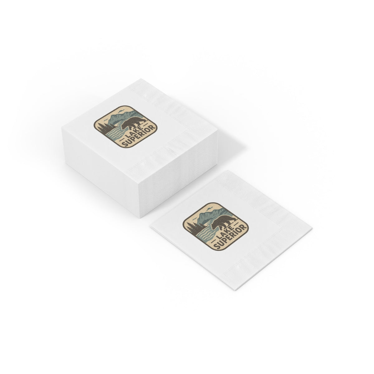 Lake Superior White Coined Napkins