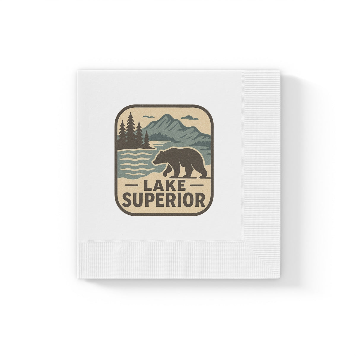 Lake Superior White Coined Napkins
