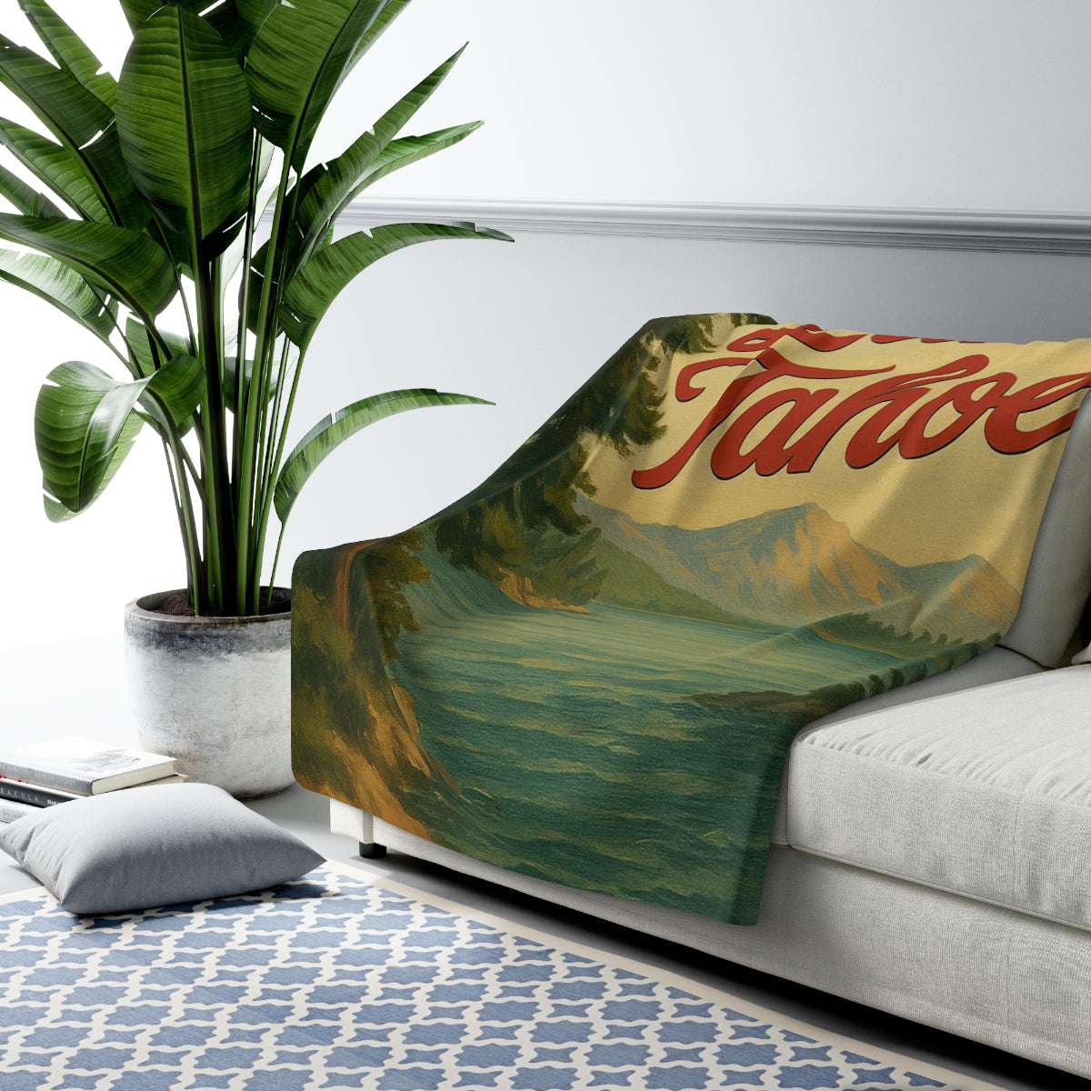 Lake Tahoe Sherpa Fleece Blanket