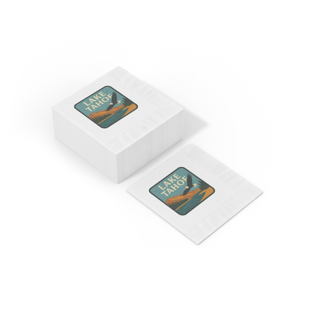 Lake Tahoe White Coined Napkins