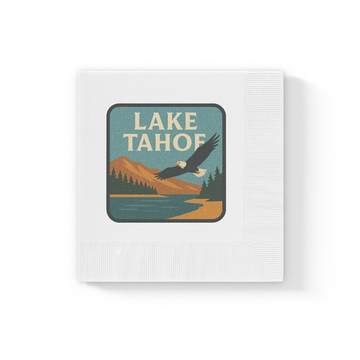 Lake Tahoe White Coined Napkins