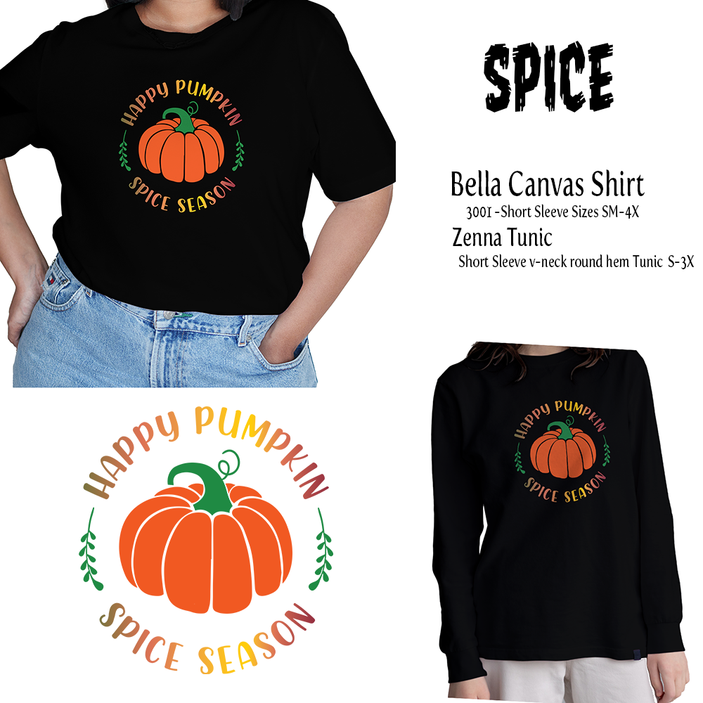 Glow in the Dark Pumpkin Spice T-shirt or Tunic