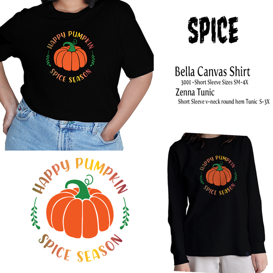 Glow in the Dark Pumpkin Spice T-shirt or Tunic