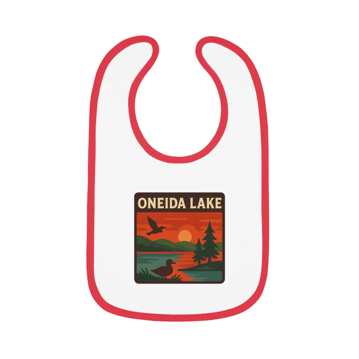 Oneida Lake Baby Contrast Trim Jersey Bib