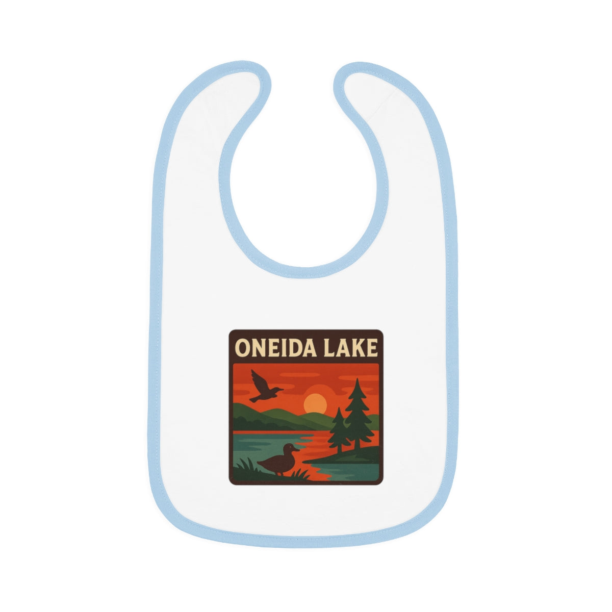 Oneida Lake Baby Contrast Trim Jersey Bib