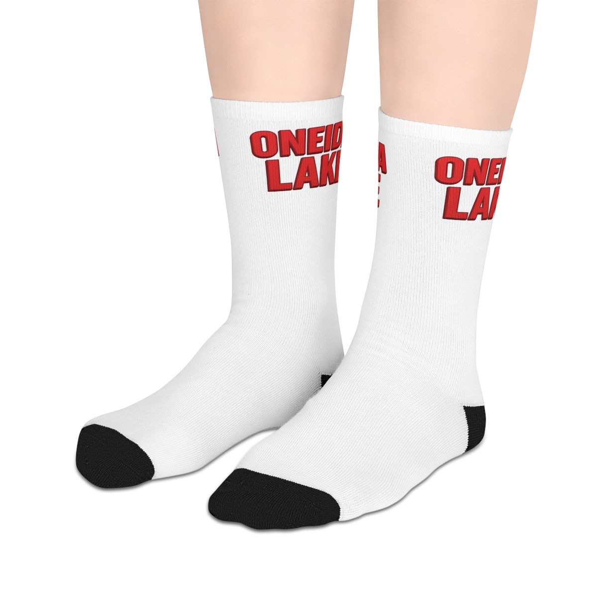 Oneida Lake Cool Casual Mid-length Socks | Fun Lifestyle Gift, Quirky Fashion Accessory, Unique Socks for Everyday Wear