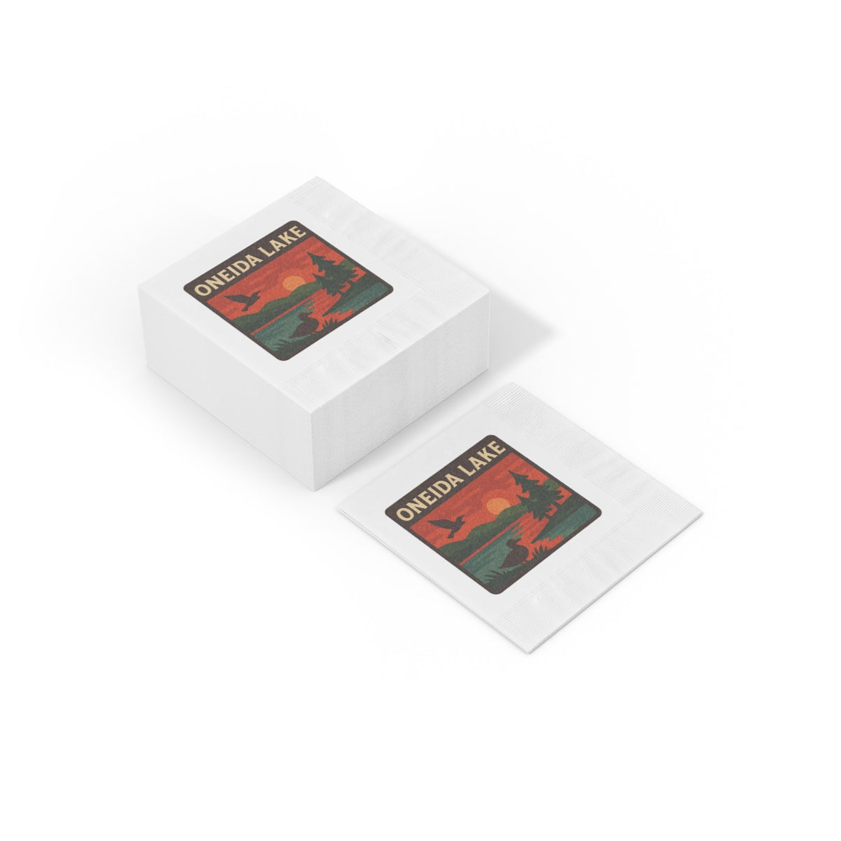 Oneida Lake White Coined Napkins
