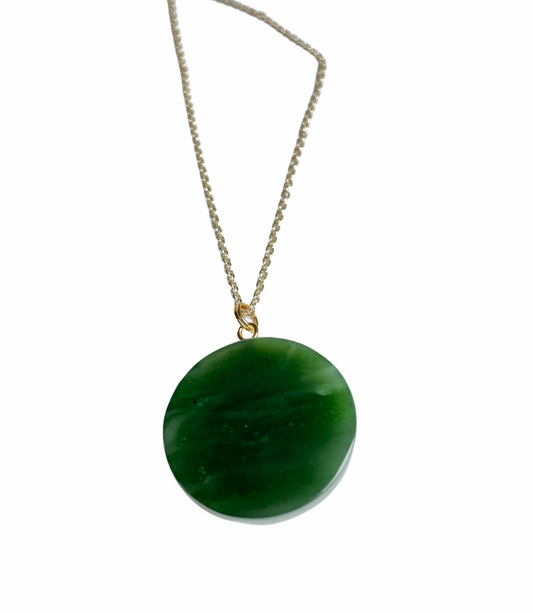 Canadian Jade Evil Eye Pendant, 25mm