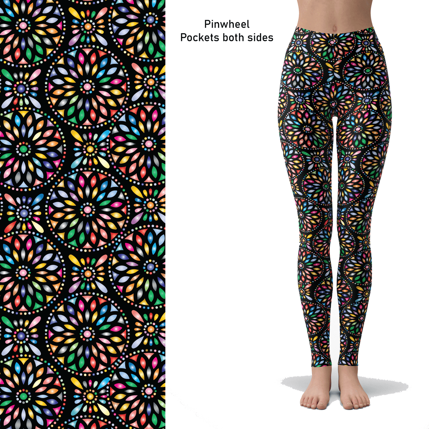 Pinwheel Full Length Leggings with Pockets