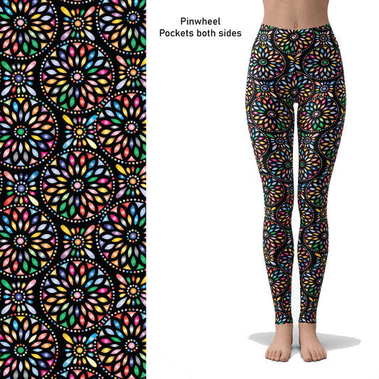 Pinwheel Full Length Leggings with Pockets