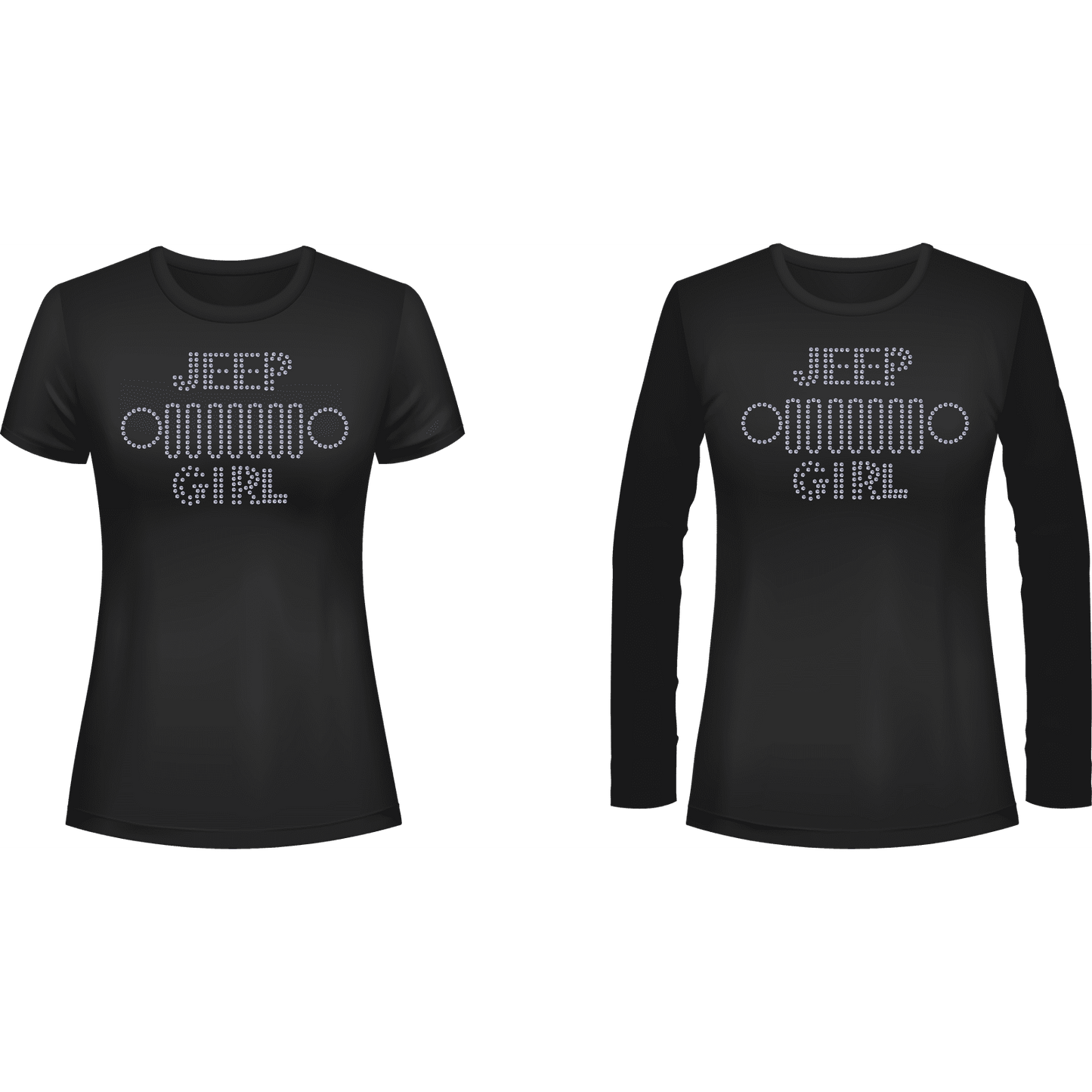 Jeeper Girl Grill Rhinestone Tee Short or Long Sleeve