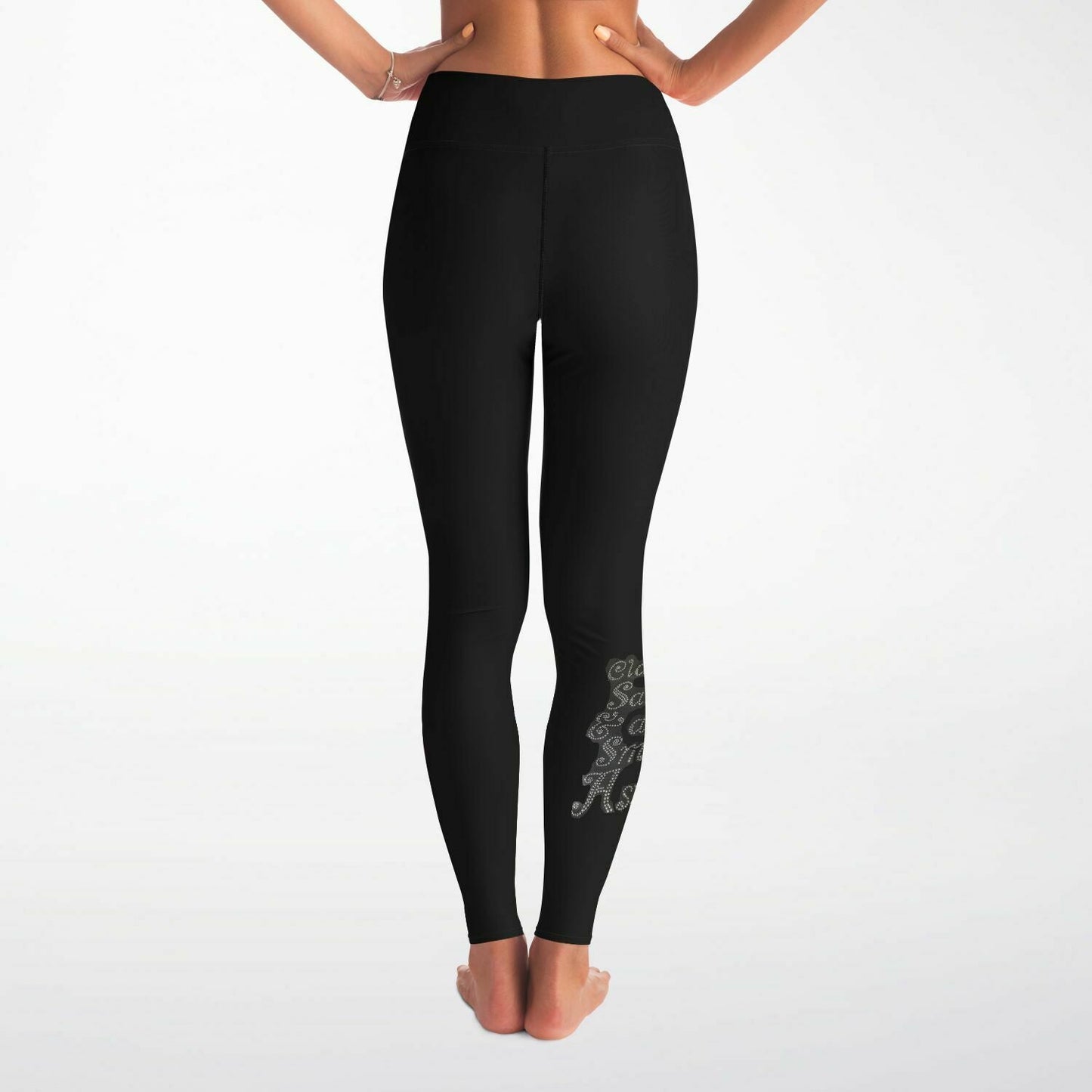 Classy Smart Assy Full Length Rhinestone Leggings with Pockets