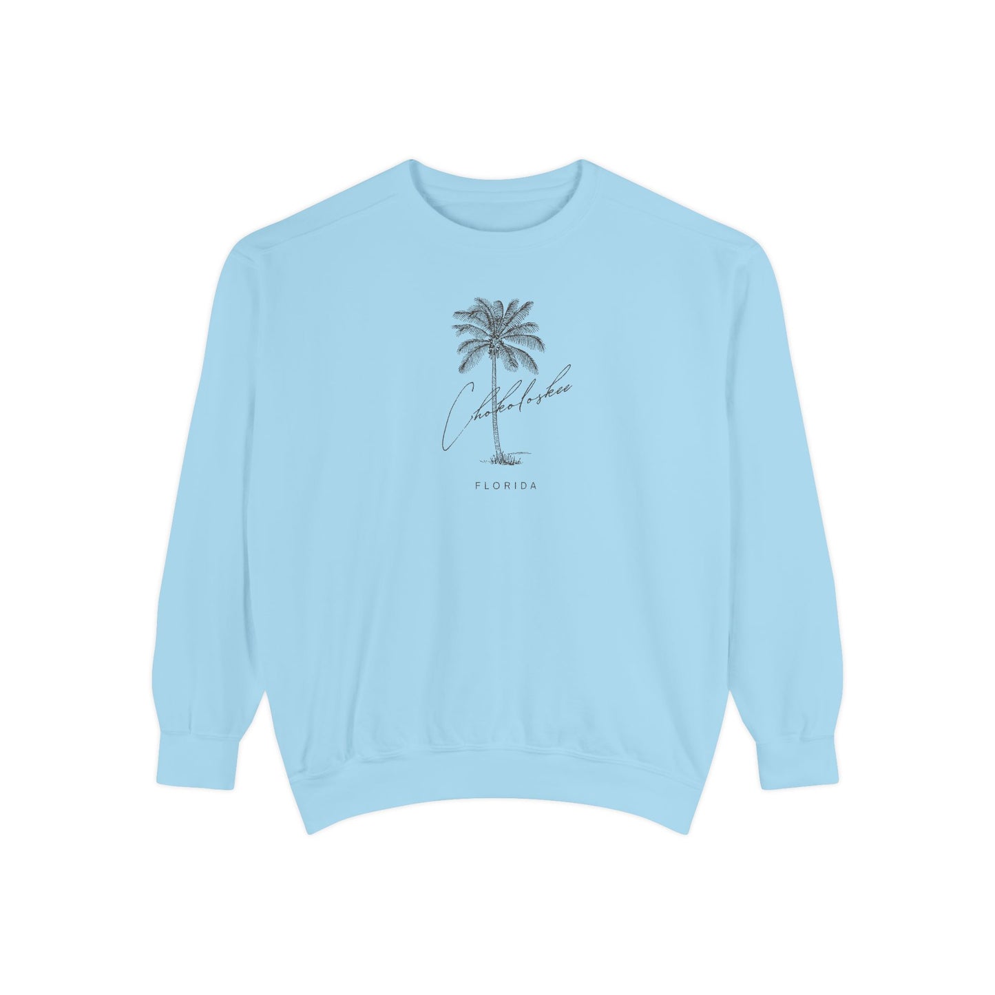 Chokoloskee Chill Vibes Sweatshirt - Unisex Garment-Dyed Style, Perfect for Lounging
