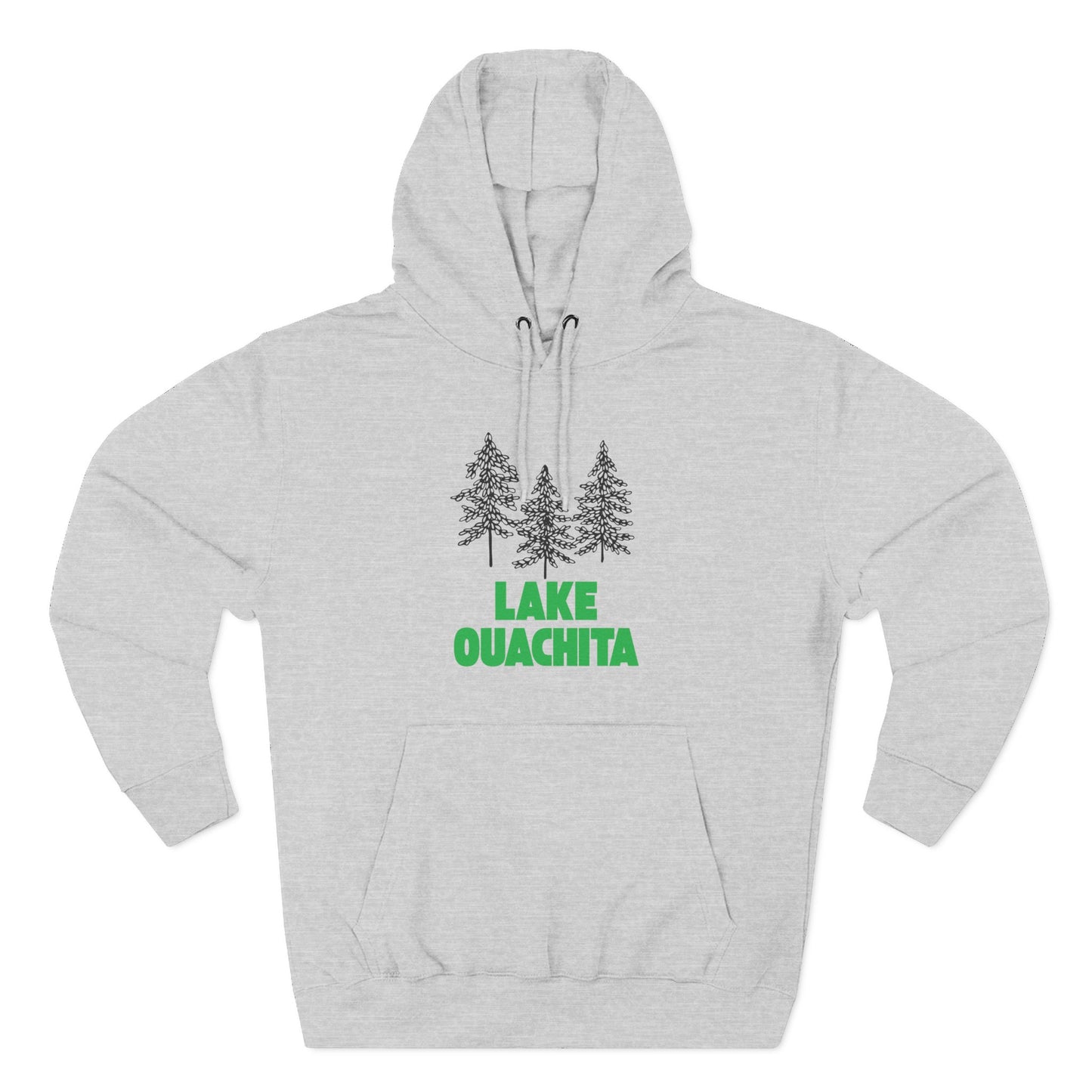 Lake Ouachita Fleece Hoodie, Cozy Sweatshirt, Outdoor Adventure Wear, Unique Gift for Lake Lovers, Perfect for Fall and Winter