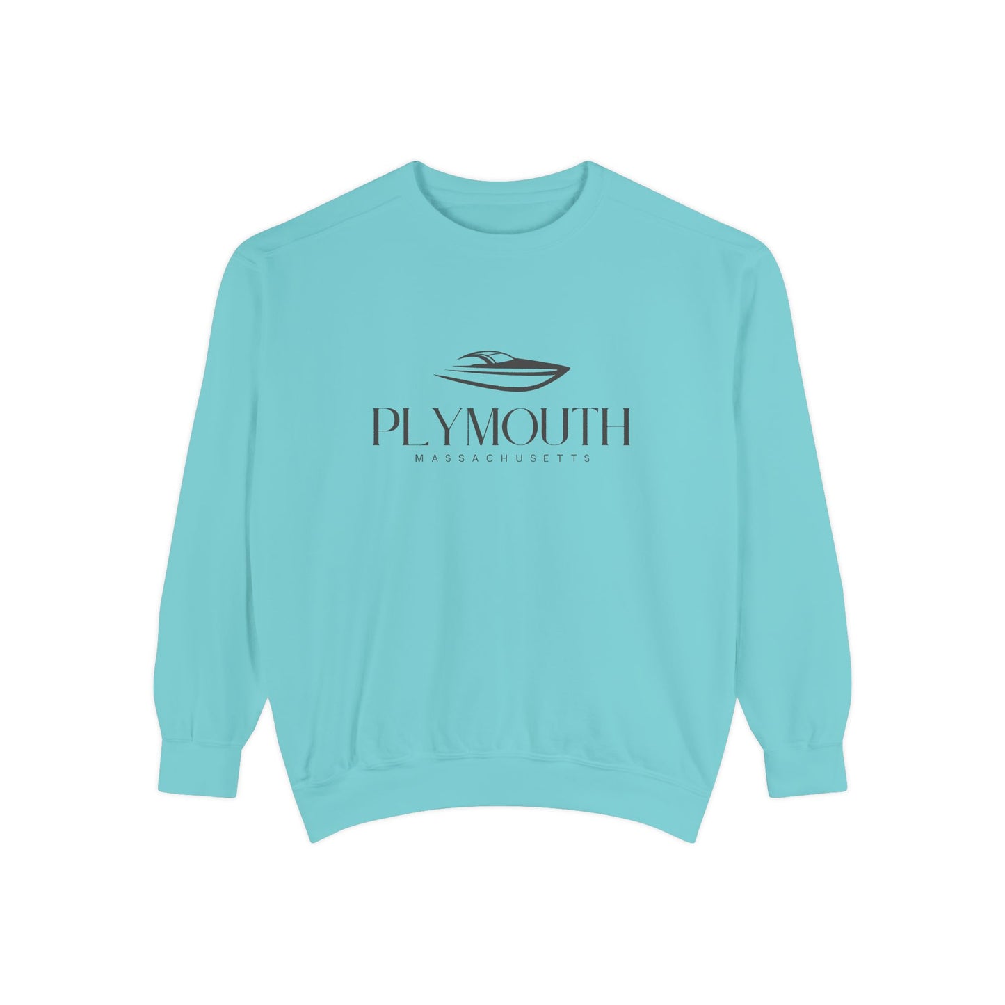 Plymouth Chill Vibes Sweatshirt - Unisex Garment-Dyed Style, Perfect for Lounging