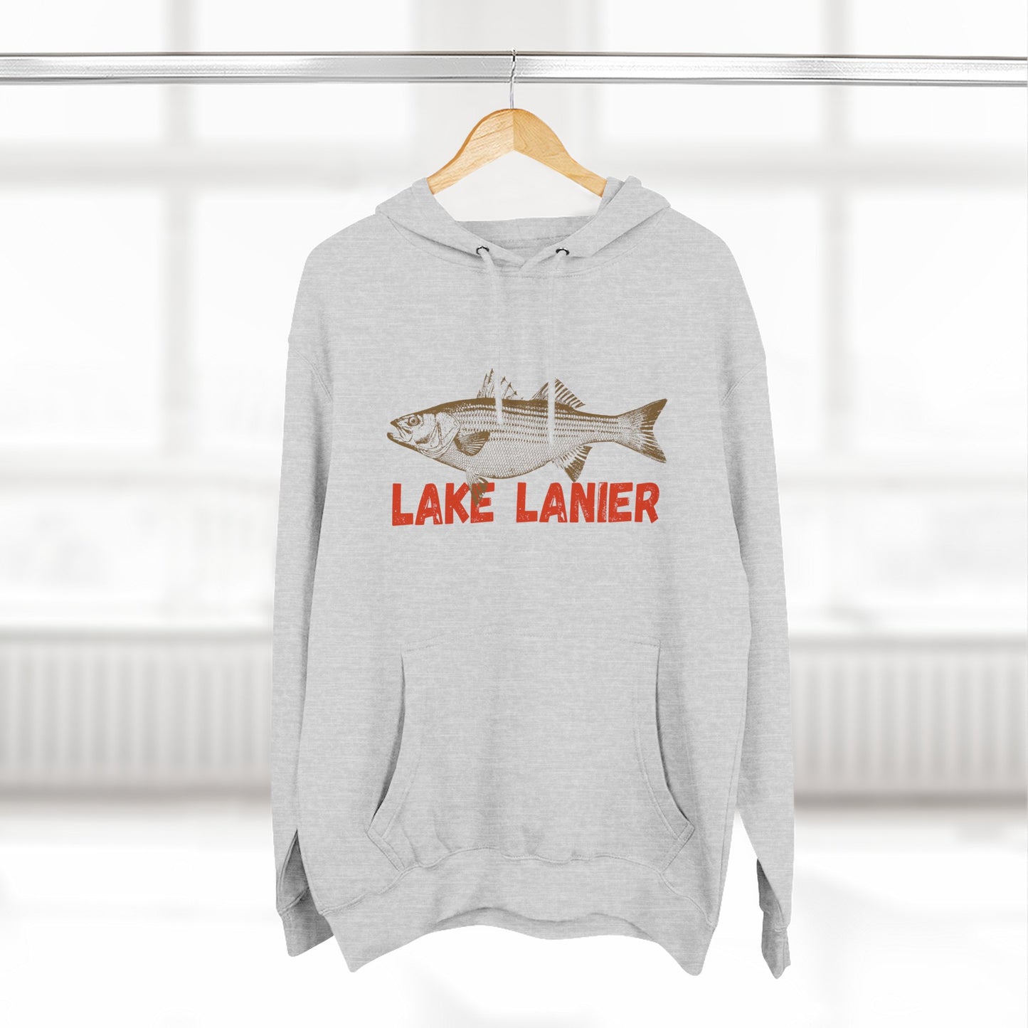Lake Lanier Fishing Fleece Hoodie | Cozy Outdoor Style, Perfect Gift for Fishing Lovers, Summer & Winter Essentials, Lake Life Apparel