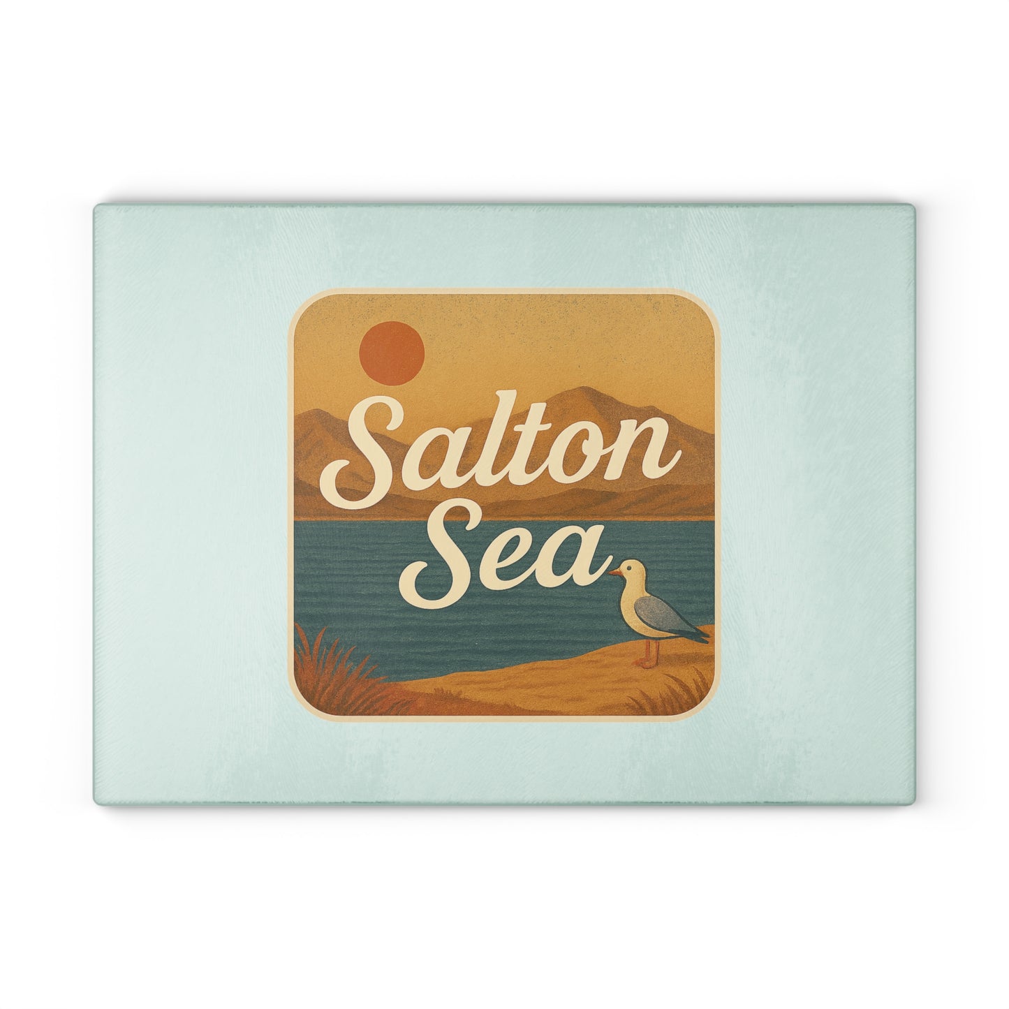 Salton Sea Glass Cutting Board