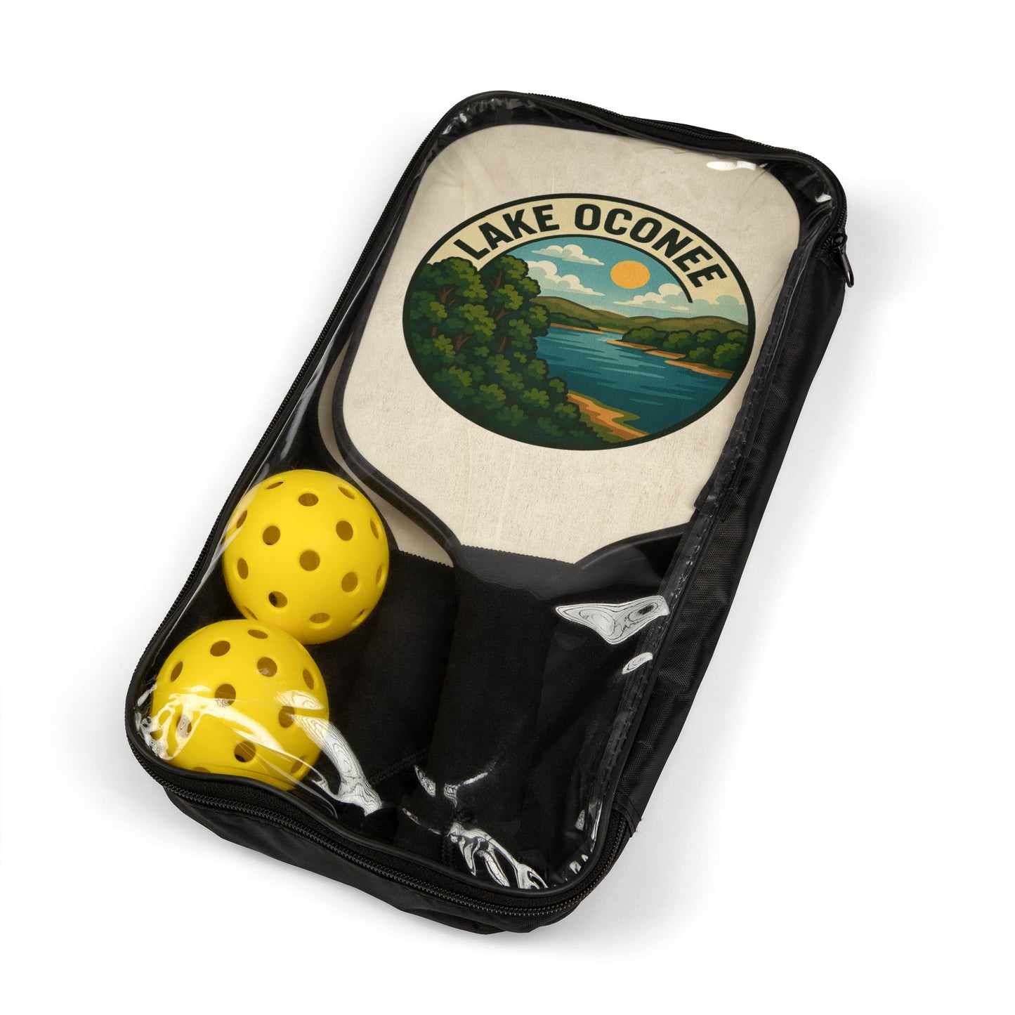 Lake Oconee Pickleball Paddle Set - Perfect for Outdoor Fun, Sporty Gift, Team Play, Family Activities, Best for Picnics, Holidays
