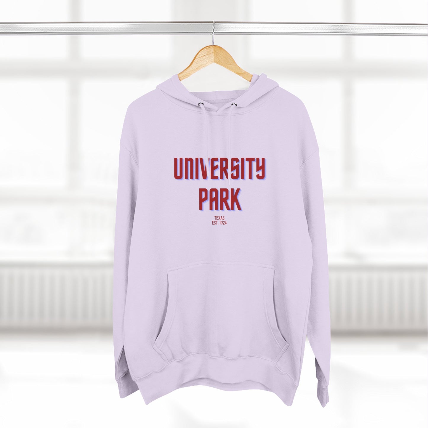 University Park Fleece Hoodie, Casual Sweatshirt, Cozy Layering Piece, Perfect Gift for All Occasions, Stylish Streetwear