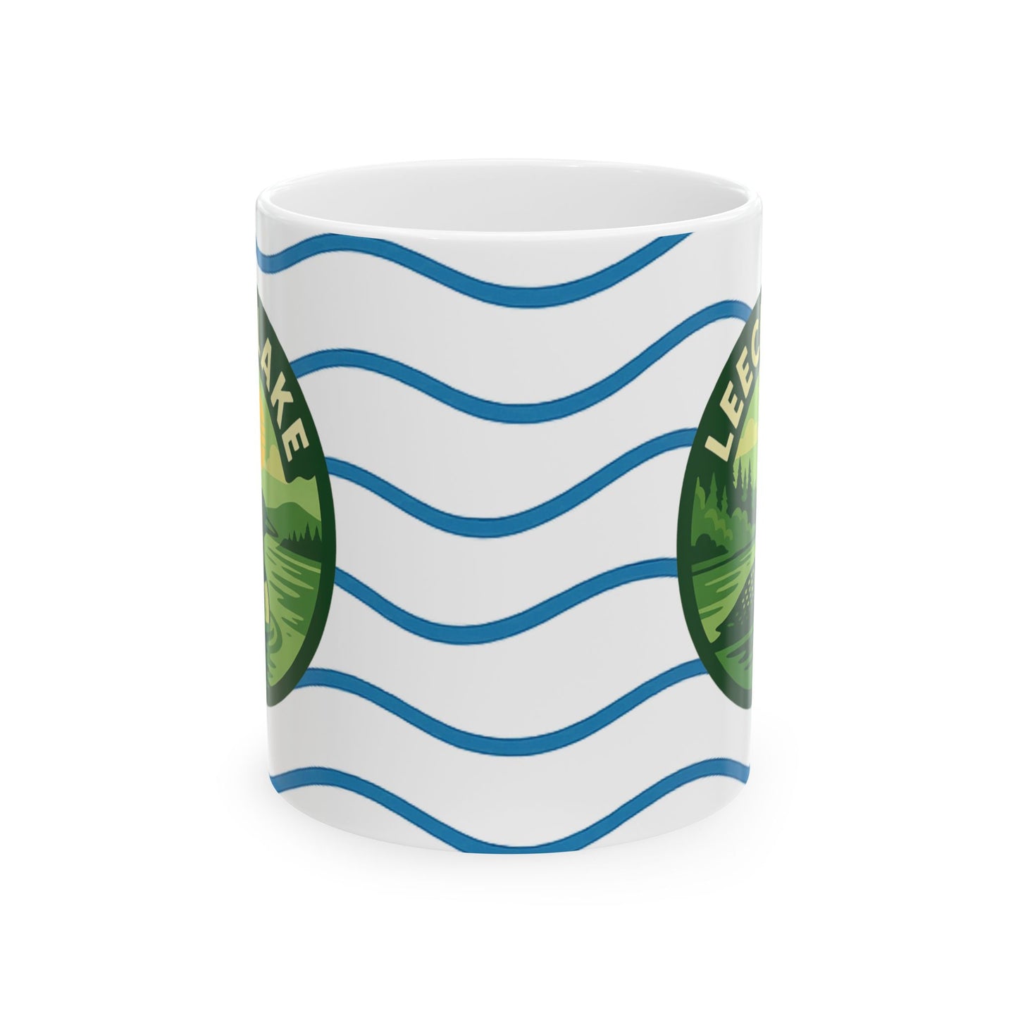 Leech Lake Serene Sunrise Ceramic Mug - Perfect for Coffee Lovers, Gift for Nature Enthusiasts, Beach Lover's Delight, Ocean Vibes, Relaxation