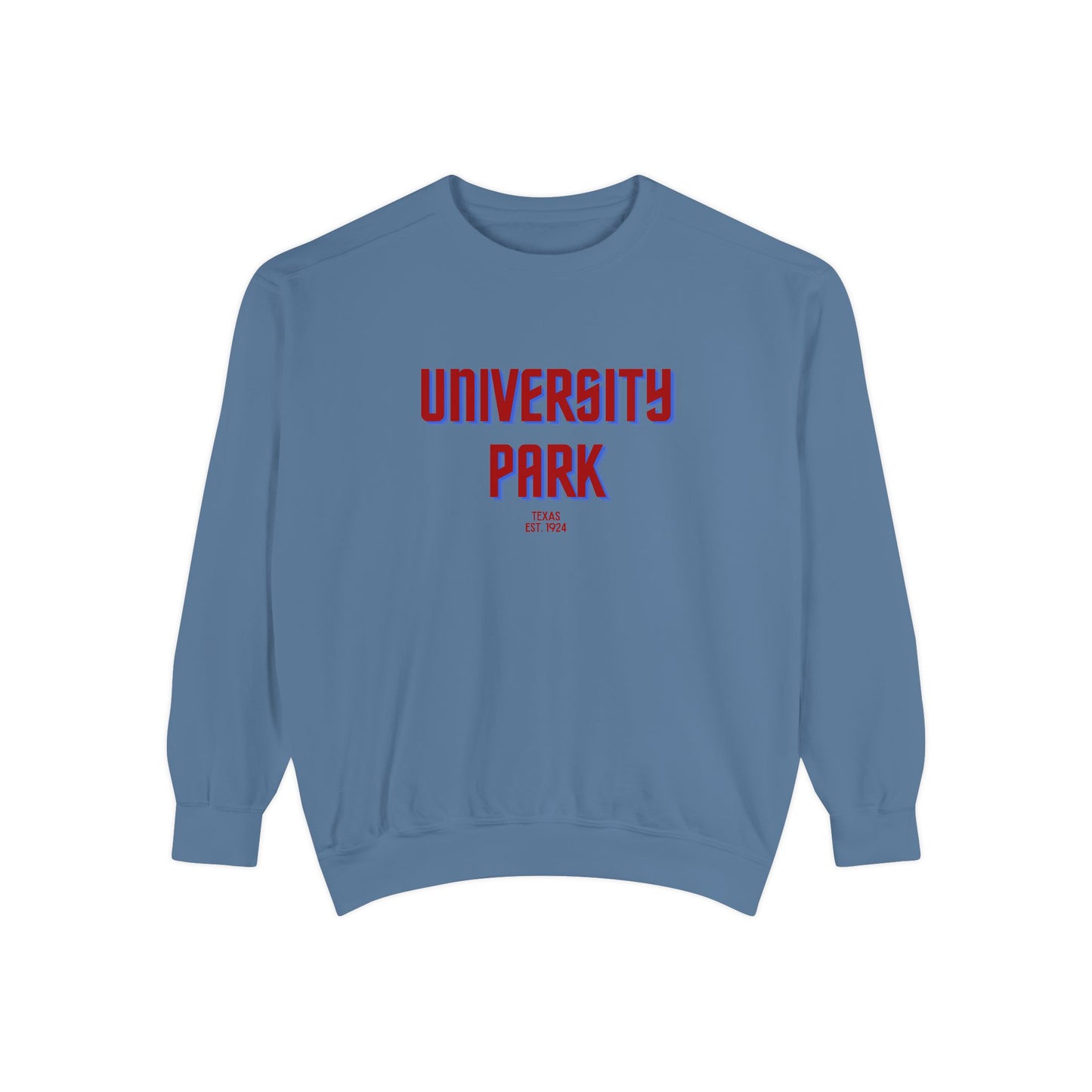 University Park Unisex Garment-Dyed Sweatshirt | Cozy Fashion, Perfect for Casual Outings, Gifts, Fall & Winter Style, Everyday Comfort