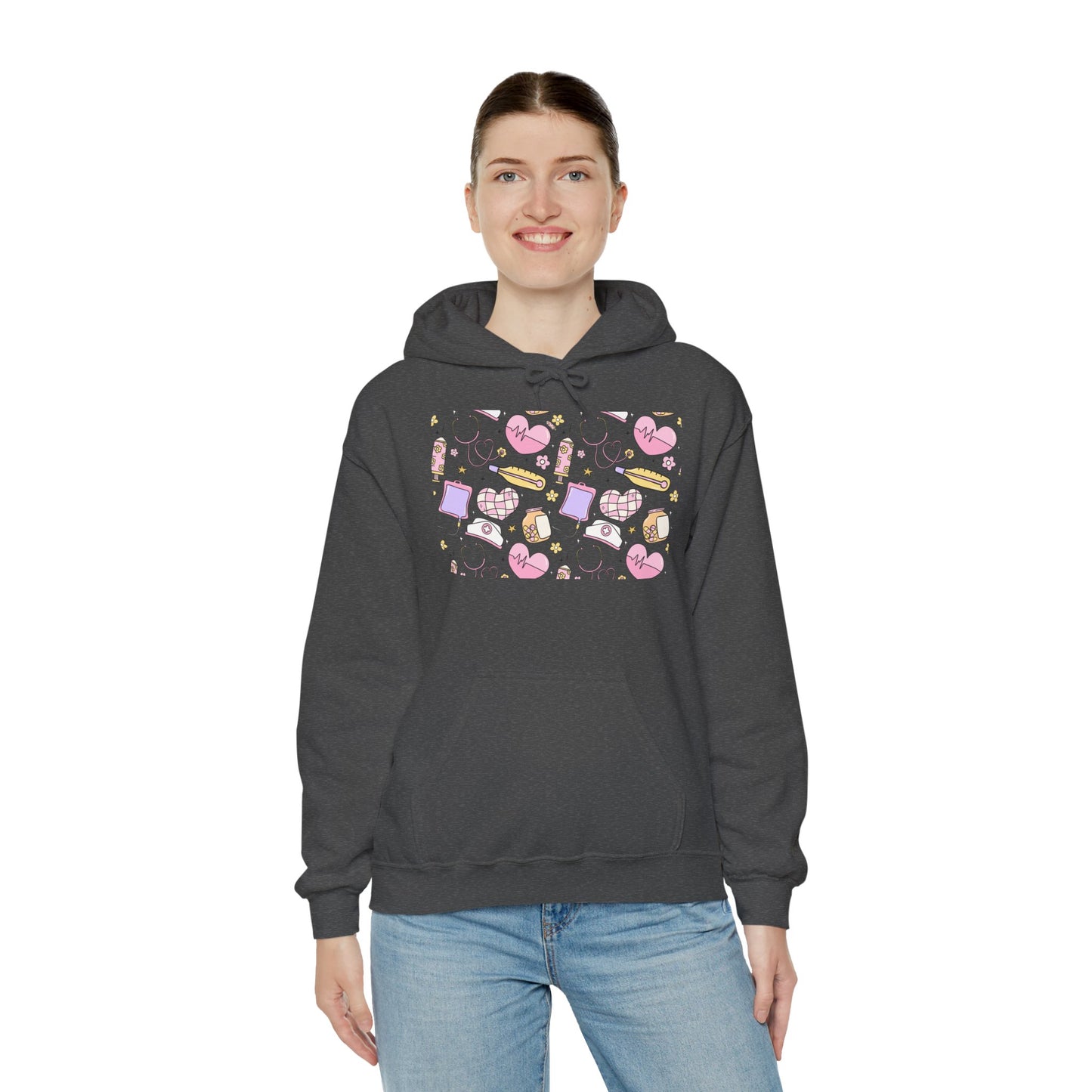 Nurse Cute Foodie Graphic Sweatshirt, Cozy Food Lover Pullover, Trendy Unisex Hoodie, Gift for Foodies, Cute Casual Wear