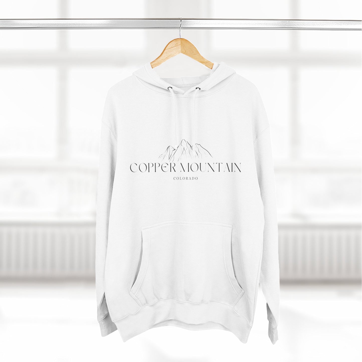 Copper Mountain Inspired Fleece Hoodie, Casual Wear, Relaxation, Gift for Autumn Lovers, Travel Essential
