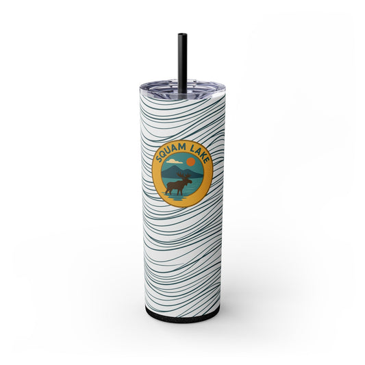 Squam Lake Skinny Tumbler - 20oz Travel Mug, Eco-Friendly Drinkware for Adventurers, Ideal for Camping, Picnics, and Daily Hydration