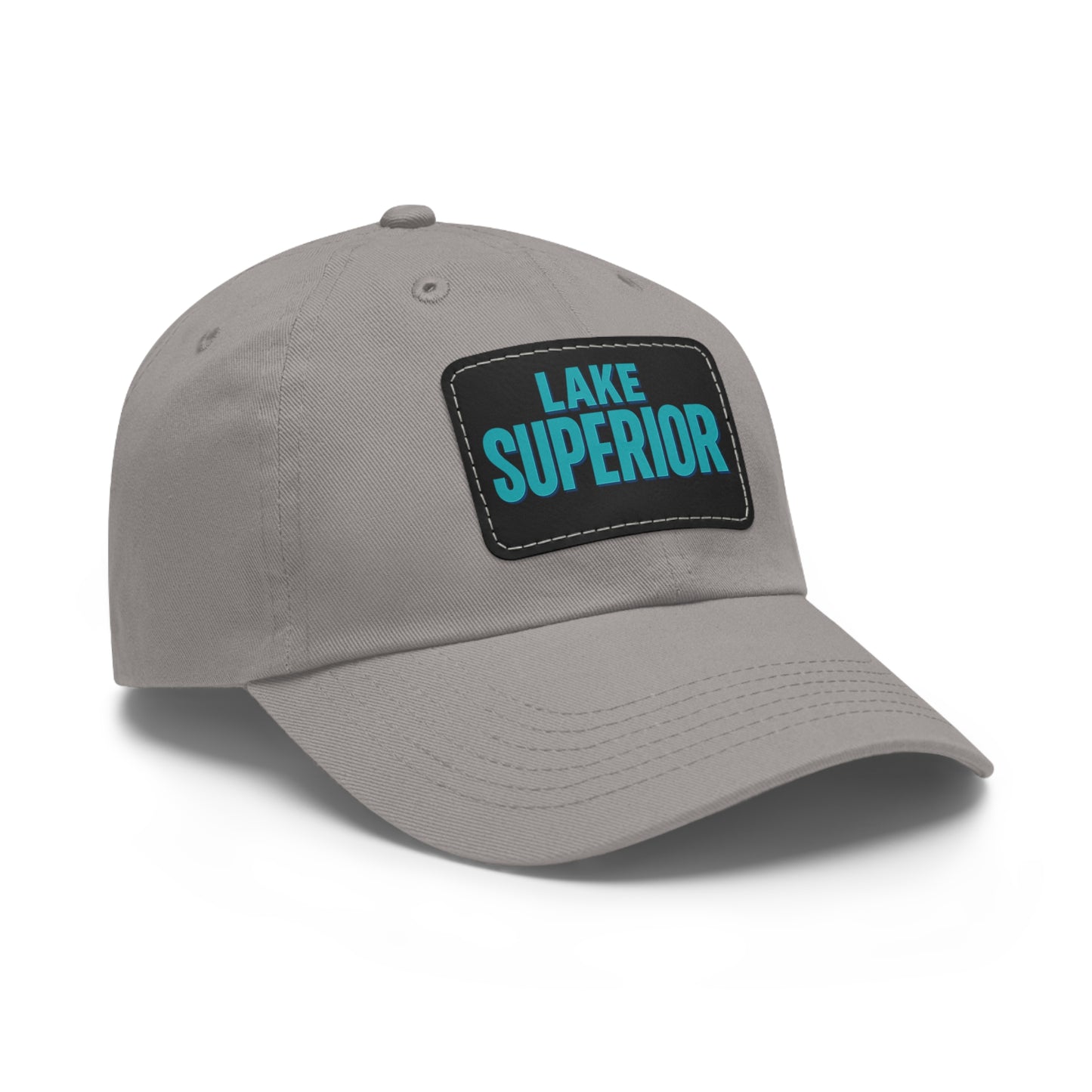 Lake Superior Dad Hat with Leather Patch (Rectangle)