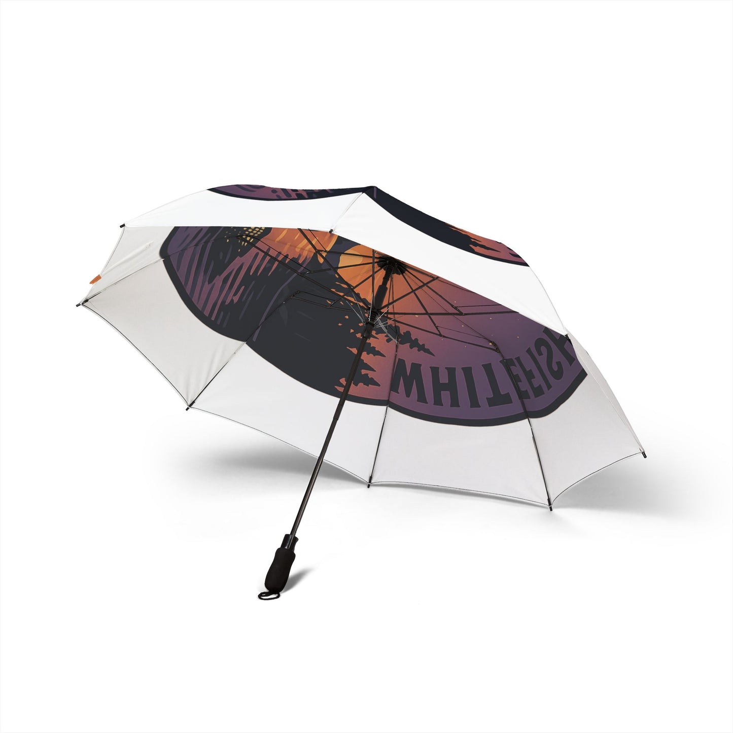 Whitefish Lake Semi-Automatic Foldable Umbrella, Travel Umbrella, Outdoor Gear, Gifts for Nature Lovers, Rainy Day Essential