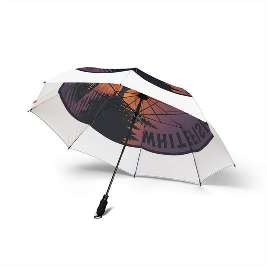 Whitefish Lake Semi-Automatic Foldable Umbrella, Travel Umbrella, Outdoor Gear, Gifts for Nature Lovers, Rainy Day Essential